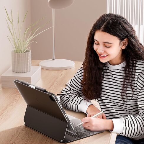 حافظة Mytrix iPad Pro مقاس 12.9 بوصة متوافقة مع لوحة المفاتيح السحرية ولوحة المفاتيح الذكية، غطاء مغناطيسي نحيف مع حامل أقلام لجهاز iPad Pro 12.9 بوصة الجيل الثالث إلى السادس (لوحة المفاتيح غير متضمنة) - أسود in Kuwait