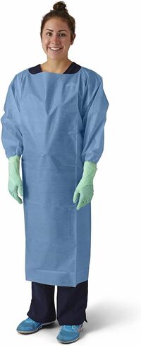 Medline Poly-Coated Over-The-Head Protective Gowns with Open Back in Saudi Arabia