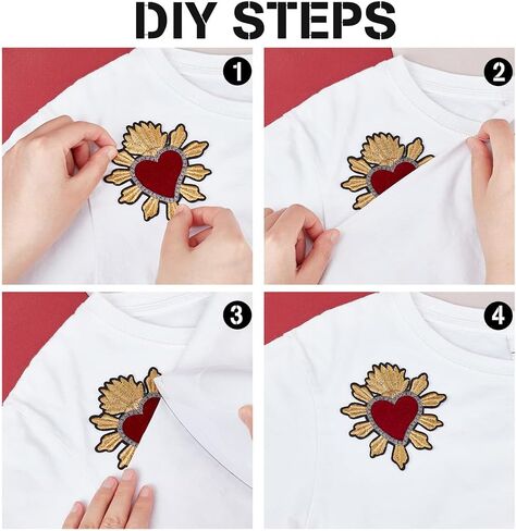 6 قطع من AHANDMAKER نمط تطريز سحابة ورافعة يمكن كيها، رقعة شارة مطرزة مخيطة على الرقع DIY رقعة زخرفية لفستان الجينز والسترات وحقائب اليد in Kuwait