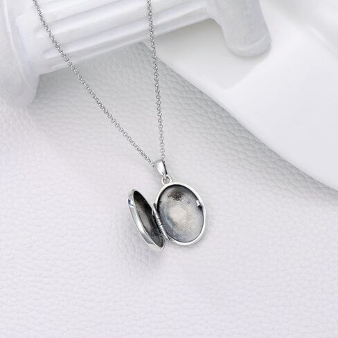 ارتفع المنجد قلادة للنساء الاسترليني الفضة المنجد خمر، الصورة المنجد قلادة البيضاوي روز قلادة مجوهرات هدايا لعيد ميلاد عيد الميلاد عيد الأم in Kuwait