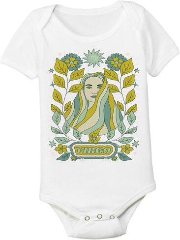 Astrology Zodiac Sign Symbol Boho Vibe Baby Child Youth Kids Graphic Tee Celestial Astrological Birthday Horoscope Tshirt Boys Girls Unisex Sun Moon Stars (Libra, 12-18 Month Baby Bodysuit) in Saudi Arabia