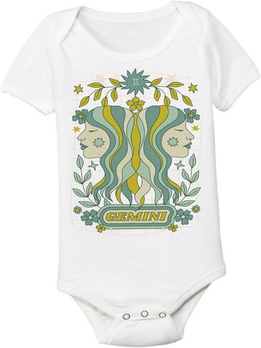 Astrology Zodiac Sign Symbol Boho Vibe Baby Child Youth Kids Graphic Tee Celestial Astrological Birthday Horoscope Tshirt Boys Girls Unisex Sun Moon Stars (Libra, 12-18 Month Baby Bodysuit) in Saudi Arabia