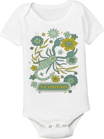 Astrology Zodiac Sign Symbol Boho Vibe Baby Child Youth Kids Graphic Tee Celestial Astrological Birthday Horoscope Tshirt Boys Girls Unisex Sun Moon Stars (Libra, 12-18 Month Baby Bodysuit) in Saudi Arabia