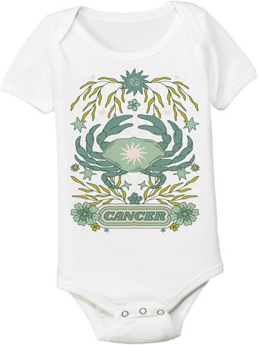 Astrology Zodiac Sign Symbol Boho Vibe Baby Child Youth Kids Graphic Tee Celestial Astrological Birthday Horoscope Tshirt Boys Girls Unisex Sun Moon Stars (Libra, 12-18 Month Baby Bodysuit) in Saudi Arabia