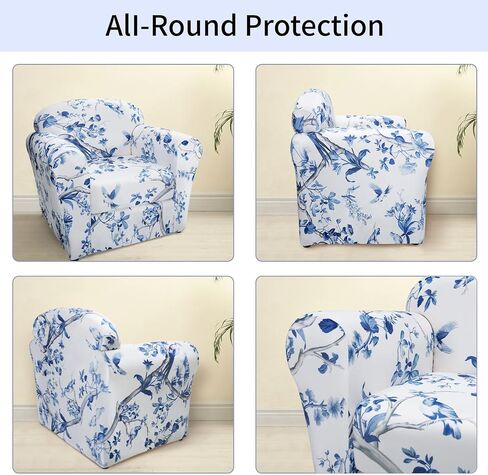 Armchair Slipcover 2 Piece, Diamond Grid Stretch Chair Covers with Separate Cushion Cover, Washable Sofa Cover Furniture Protector for Living Room (Diamond Grid) in Saudi Arabia