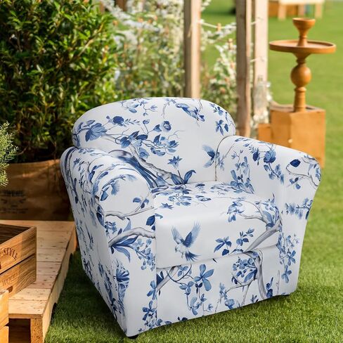 Armchair Slipcover 2 Piece, Diamond Grid Stretch Chair Covers with Separate Cushion Cover, Washable Sofa Cover Furniture Protector for Living Room (Diamond Grid) in Saudi Arabia