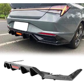 FREEMOTOR802 Compatible with 2021-2023 Hyundai Elantra Sedan 4-Door Rear Diffuser, IKON Style Carbon Fiber Print Rear Bumper Diffuser Lip Added on Bodykit Replacement in Saudi Arabia