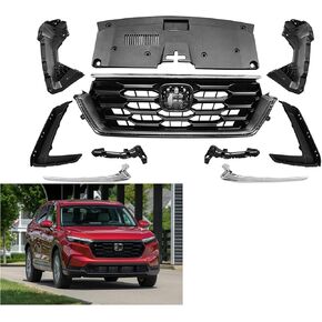 الشبكة الأمامية العلوية والمبرد ومجموعة غطاء خفيف للضباب يناسب طراز 2023-2026 Honda CRV CR-V على شكل قرص العسل in Saudi Arabia