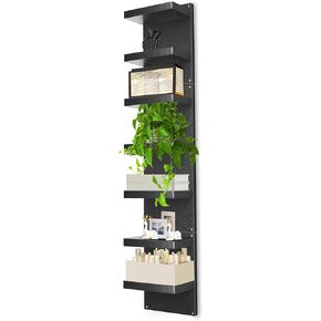 وحدة رف حائط مقاس 63.5 بوصة من DD DEFINED DECO، أرفف حائط من 7 طبقات، حامل جداري زخرفي رأسي، رف عمودي عمودي لتخزين ديكور المنزل، تصميم منظم، تصميم لغرفة النوم وغرفة المعيشة in Kuwait