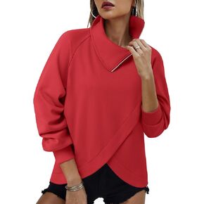 VALOLIA Sweatshirts Half Zip Pullover Tops Fall Clothes in Kuwait