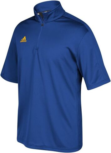 adidas Game Built Short Sleeve Quarter-Zip Top - Men's Multi-Sport XL Collegiate Royal/Collegiate Gold in Saudi Arabia