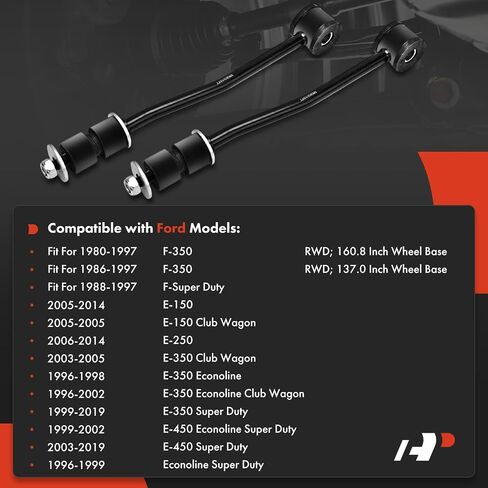 A-Premium 2 x Rear Sway Bar Links Stabilizer Bar Links, Compatible with Ford F-350 1980-1997, F-Super Duty, E-150, E-150 E-350 Econoline Club Wagon, E-250, E-350 E-450 Econoline Super Duty in Saudi Arabia
