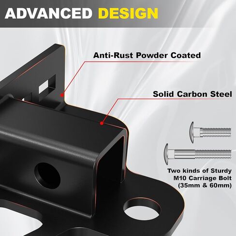 وصلة وصلة سحب مقطورة وجزازة بدون دوران، وصلة وصلة مقطورة فولاذية شديدة التحمل بسمك 6 مم مع جهاز استقبال 1-1/4 بوصة مع فتحة سلسلة متعددة الاستخدامات، ودبوس وصلة مقطورات 1/2 بوصة ودبابيس ومشابك مقاس 2/5 بوصة in Kuwait