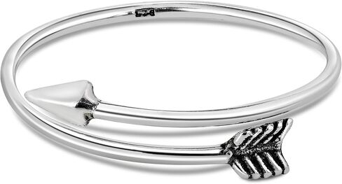 AeraVida 925 Silver Arrow Symbol of Strength and Purpose Adjustable Ring 7-9 in Saudi Arabia