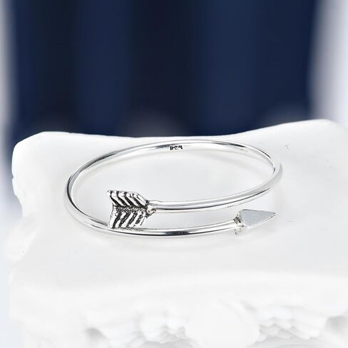 AeraVida 925 Silver Arrow Symbol of Strength and Purpose Adjustable Ring 7-9 in Saudi Arabia