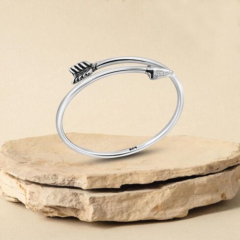 AeraVida 925 Silver Arrow Symbol of Strength and Purpose Adjustable Ring 7-9 in Saudi Arabia