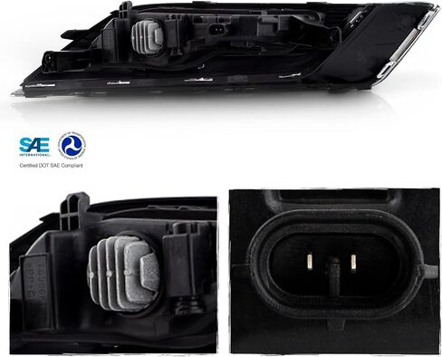 AKKON - Fits 2017 2018 2019 Ford Fusion LED Chrome Fog Lights Driving Lamp Pair w/Wiring Harness Switch Accessories in Saudi Arabia