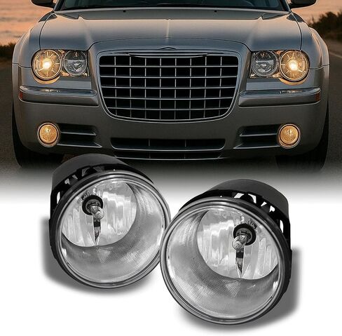 AKKON - For Chrysler 300 300C Dodge Caliber Charger Smoked Bumper Fog Lights Driver/Passenger Lamps w/Bulbs in Saudi Arabia