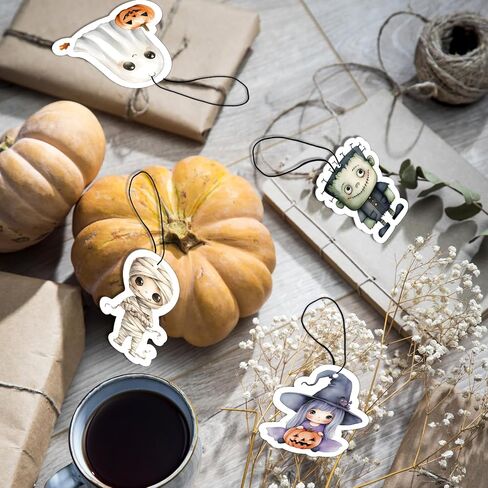 Fancy Land Halloween Car Air Fresheners Hanging Scented Halloween Cards Ornaments Individual for Rearview Mirror Tree Pendant Bedroom Wardrobe Deodorant Stocking Stuffers 5Pcs in Saudi Arabia