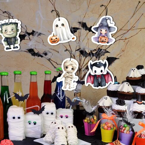 Fancy Land Halloween Car Air Fresheners Hanging Scented Halloween Cards Ornaments Individual for Rearview Mirror Tree Pendant Bedroom Wardrobe Deodorant Stocking Stuffers 5Pcs in Saudi Arabia