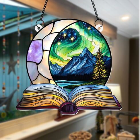 Dragon Suncatcher for Window – Fantasy Acrylic Hanging Decor, Book Lover Gift, Dragon Sun Catcher Ornament, Gothic Window Art, Suncatcher Decor for Home or Office (Sun-22) in Saudi Arabia