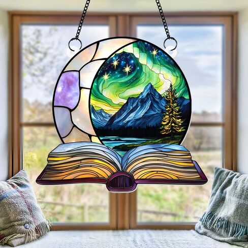 Dragon Suncatcher for Window – Fantasy Acrylic Hanging Decor, Book Lover Gift, Dragon Sun Catcher Ornament, Gothic Window Art, Suncatcher Decor for Home or Office (Sun-22) in Saudi Arabia