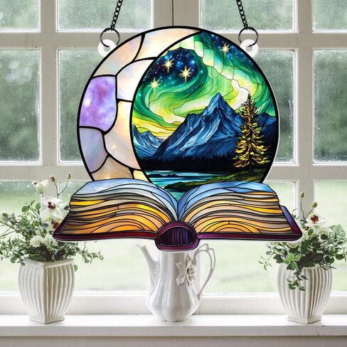 Dragon Suncatcher for Window – Fantasy Acrylic Hanging Decor, Book Lover Gift, Dragon Sun Catcher Ornament, Gothic Window Art, Suncatcher Decor for Home or Office (Sun-22) in Saudi Arabia