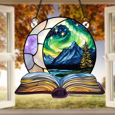 Dragon Suncatcher for Window – Fantasy Acrylic Hanging Decor, Book Lover Gift, Dragon Sun Catcher Ornament, Gothic Window Art, Suncatcher Decor for Home or Office (Sun-22) in Saudi Arabia