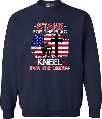 الوقوف من أجل العلم الركوع من أجل الصليب الجندي العلم (C) DT Crewneck البلوز in Kuwait