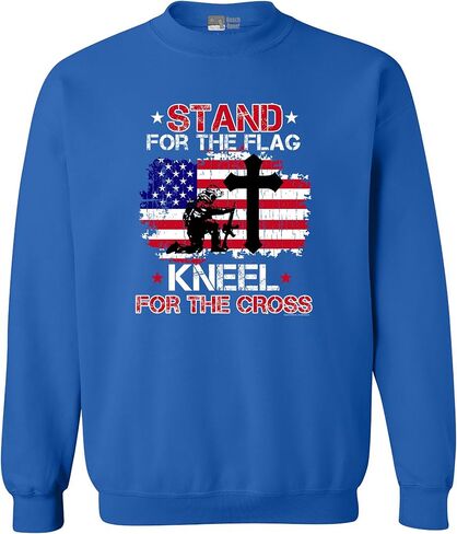الوقوف من أجل العلم الركوع من أجل الصليب الجندي العلم (C) DT Crewneck البلوز in Kuwait