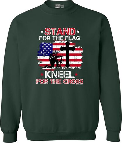 الوقوف من أجل العلم الركوع من أجل الصليب الجندي العلم (C) DT Crewneck البلوز in Kuwait