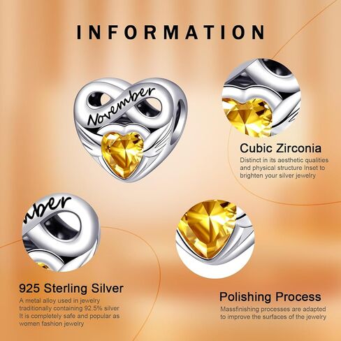 925 Sterling Silver Happy Birthday Birthstone Women Bracelets Zodiac Necklace Constellation Luminous Effect Pendant Women Bracelet Charm Mother's Day with Zirconia in Kuwait