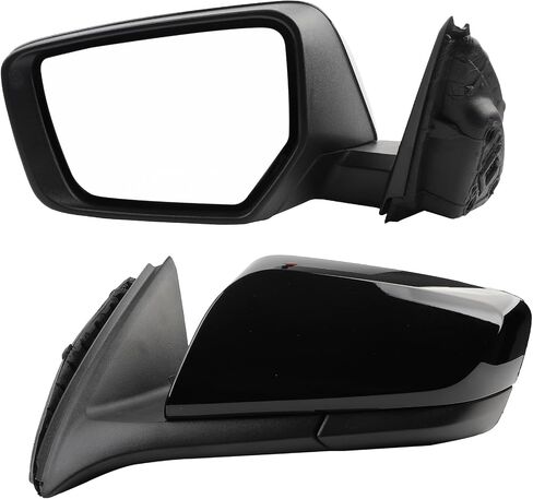 Dasbecan Right Passenger Side Mirror Compatible with Chevy Impala 2014-2019 Manual Folding Power Glass Heated with Turn Signal Puddle Light Black 8Pins Replaces 22936942 in Saudi Arabia