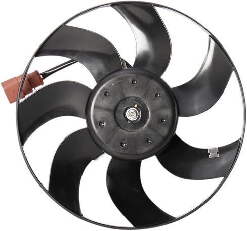 TRQ Right Radiator Fan Motor Passenger Side Compatible with 2012 Volkswagen Beetle 2010 Golf 2012-2014 GTI 2005-2012 Jetta Passat in Saudi Arabia