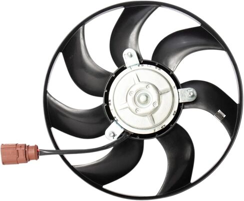 TRQ Right Radiator Fan Motor Passenger Side Compatible with 2012 Volkswagen Beetle 2010 Golf 2012-2014 GTI 2005-2012 Jetta Passat in Saudi Arabia