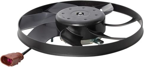 TRQ Right Radiator Fan Motor Passenger Side Compatible with 2012 Volkswagen Beetle 2010 Golf 2012-2014 GTI 2005-2012 Jetta Passat in Saudi Arabia