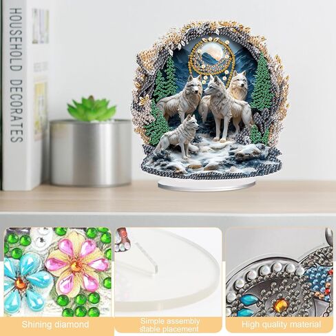 JISHSHAY Diamond Art Tabletop Diamond Art Table Top Decorations Diamond Painting Tabletop Decorations Diamond Painting Desk Ornaments Diamond Painting Desktop Diamond Art Desktop Ornaments Motorbike in Kuwait