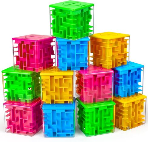 2 Pack Money Puzzle Gift Box, 3D Maze Puzzle Boxs Games Puzzle Toy Gravity Memory Cube Ball Puzzle Educational Toys Gifts for Kids Boys Girls Students Teens Adults,Green and Blue in Saudi Arabia