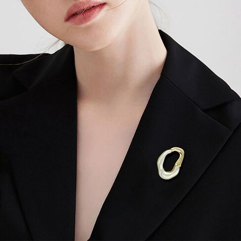 Irregular Geometric Brooch Pins for Women Men Dainty Design Metal Gold-Tone Plated Statement Simple Hollow Collar Lapel Badges Banquet Corsaries Exquisite Suit Dress Accessories Chic Jewelry Graduation in Saudi Arabia