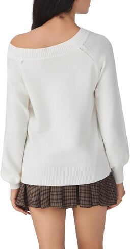 CIDER Women's Fall Sweaters 2025 Casual Long Sleeve Loose Fit One Shoulder Knit Pullovers Pullover Sweaters in Saudi Arabia