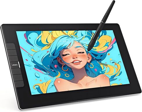 Drawing Tablet with Screen VEIKK VK1200 11.6 inch Full-Laminated Drawing Monitor with 6 Shortcut Keys and 8192 Levels Battery Free Stylus Pen, for PC/Mac/Linux/Windows(120% sRGB) in Kuwait