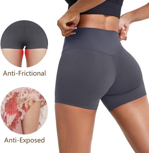 Women's High-Waisted Workout Shorts - No Front Seam, Soft Spandex, for Yoga & Running in Saudi Arabia