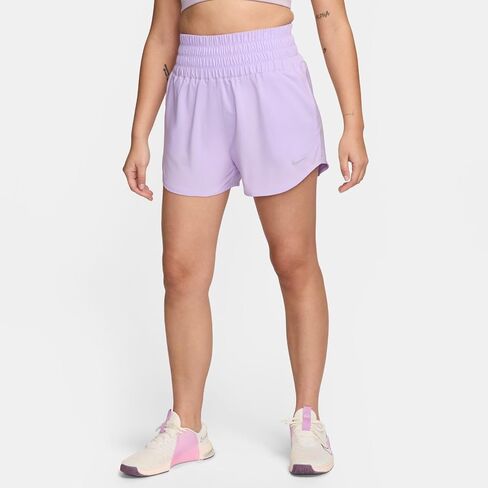 Nike One Women's Dri-FIT Ultra High-Waisted 3" Brief-Lined Shorts (Lilac Bloom, DX6642-512) Size Medium in Saudi Arabia