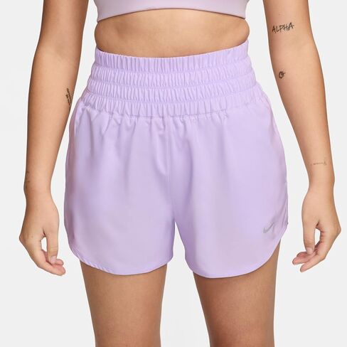 Nike One Women's Dri-FIT Ultra High-Waisted 3" Brief-Lined Shorts (Lilac Bloom, DX6642-512) Size Medium in Saudi Arabia