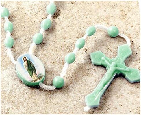 Lot of 50 Green Saint Jude Plastic Rosaries in Saudi Arabia