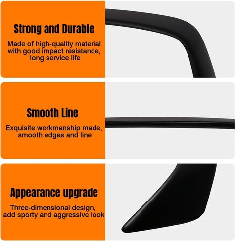 Trunk Spoiler Compatible with 1994-2001 Acura Integra Coupe & Hatchback 2-Door, Type R Style ABS Rear Trunk Tail Lid Spoiler Wing, Unpainted Black in Saudi Arabia