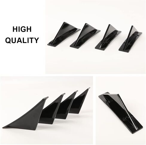 G-PLUS Rear Bumper Lip Splitter Diffuser 4pcs Compatible with Chevy Camaro All Models Shark Fin Spoiler Trim Covers Decoration Set Lip Wing Splitter Decoration Protector Set Glossy in Saudi Arabia