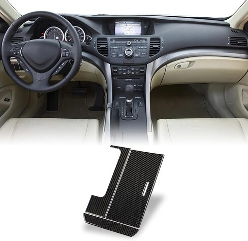 AeroBon TSX غطاء داخلي من ألياف الكربون الحقيقية متوافق مع 2009-2014 Acura TSX Sedan 2011-2014 TSX Sport Wagon، مجموعة أغطية لوحة القيادة المكونة من 4 قطع in Saudi Arabia