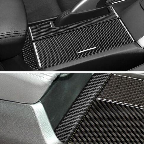 AeroBon TSX غطاء داخلي من ألياف الكربون الحقيقية متوافق مع 2009-2014 Acura TSX Sedan 2011-2014 TSX Sport Wagon، مجموعة أغطية لوحة القيادة المكونة من 4 قطع in Saudi Arabia