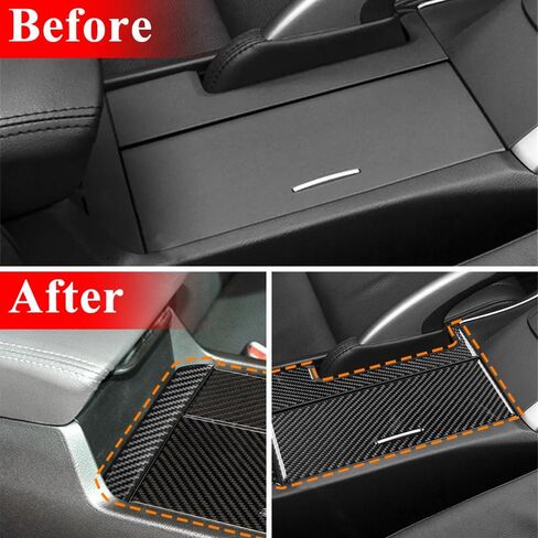 AeroBon TSX غطاء داخلي من ألياف الكربون الحقيقية متوافق مع 2009-2014 Acura TSX Sedan 2011-2014 TSX Sport Wagon، مجموعة أغطية لوحة القيادة المكونة من 4 قطع in Saudi Arabia